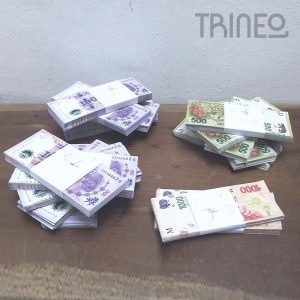 FAJOS PESOS ARGENTINOS TODOS IMPRESOS  (17 FAJOS TOTAL)