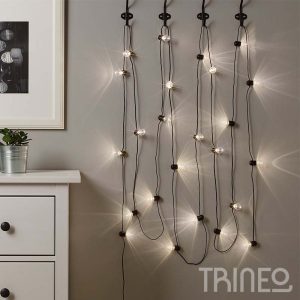 GUIRNALDA 24 BOMBILLOS TRANSPARENTES CHICOS (10M LARGO)