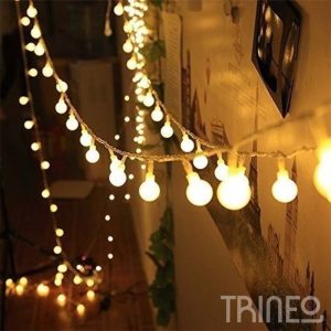 GUIRNALDA BOLITAS BLANCAS 25 LUCES CÁLIDAS (5M LARGO)