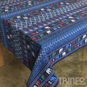 MANTEL ASIÁTICO AZUL (2,40M X 1,10M)