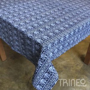 MANTEL ELEFANTES AZUL (1,40M X 1,10M)