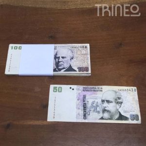 FAJO PESOS ARGENTINOS TODOS IMPRESOS  $50 Y $100 DE CADA LADO