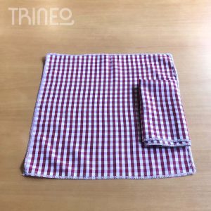 SERVILLETAS CUADRILLÉ  ROJAS X 2  (40CM X 40CM)