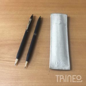 JUEGO CROSS NEGRO  BIROME + LAPIZ + ESTUCHE