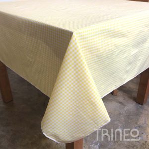 MANTEL CUADRILLÉ AMARILLO (1,55M X 1,45M)