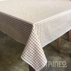 MANTEL CUADRILLÉ MARRÓN (1,10M X 1,25M)