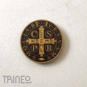 MEDALLA DE SAN BENITO (MADERA 8CM DIÁMETRO)