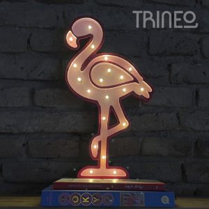 FLAMENCO LUCES LED (alto total 39cm - luces led a pilas aa)