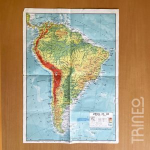 MAPA DE AMÉRICA DEL SUR  (51CM X 36CM)