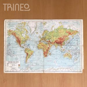 MAPA PLANISFERIO FÍSICO POLÍTICO (51CM X 35CM)