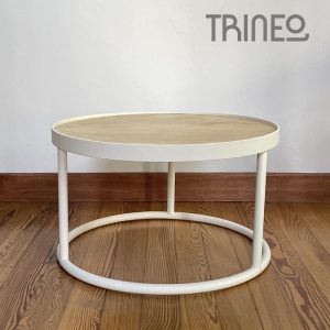 Mesita blanca (30cm alto x 50cm diámetro)