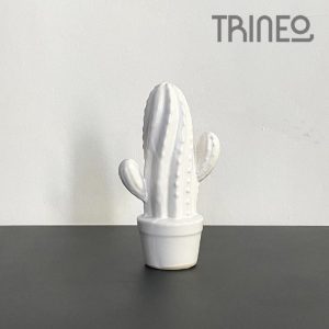 CACTUS BLANCO CERÁMICA  (20cm alto)