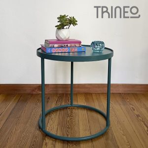 MESITA AZUL PETROLEO (50cm alto x 50cm diámetro)