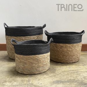 CANASTOS X 3 (alto: grande 30cm + med 24cm + chico 20cm)
