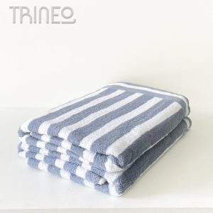 TOALLONES RAYAS GRISES X 2