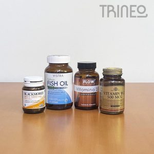 LOTE VITAMINAS - FRASCOS VIDRIO (4 UNIDADES)