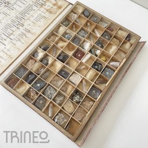 CAJA ELEMENTOS MINERALES Y ROCAS LABORATORIO (29CM X 20CM)