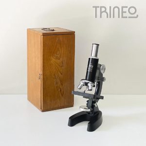 MICROSCOPIO VINTAGE CON CAJA MADERA