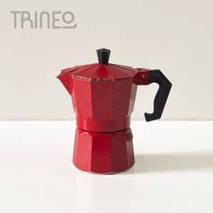 Cafetera TIPO VOLTURNO ROJA (15CM ALTO)
