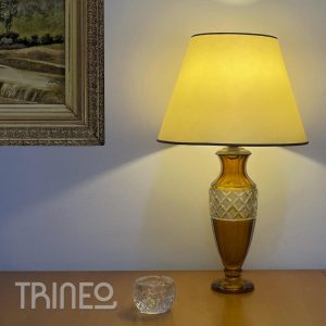 LÁMPARA PRINGLES - BASE CRISTAL (Alto total: 58cm)