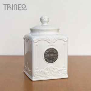 CONTENEDOR HARINAS BLANCO (24CM ALTO)