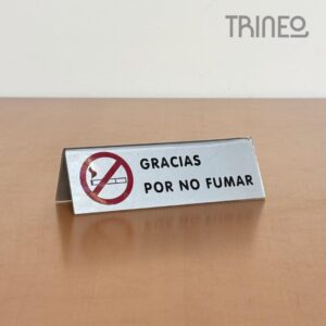 CARTEL GRACIAS POR NO FUMAR - PARA MESA (14CM ANCHO)