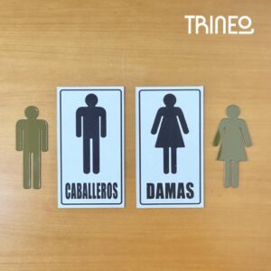 Cartelería baños X 4