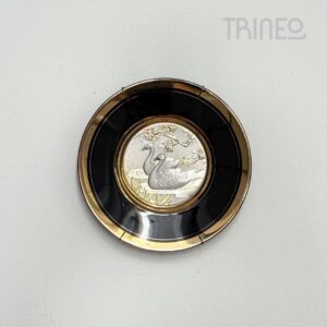 PLATITO NEGRO Y DORADO (15cm diámetro)