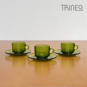 TAZAS CAFÉ DURAX VERDES CON PLATITOS - TENEMOS 3
