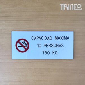 CARTEL ASCENSOR 1 (16CM ANCHO)