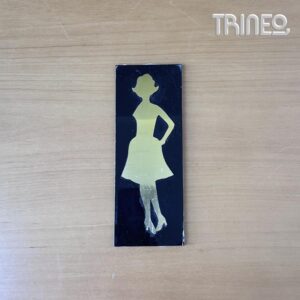 CARTEL BAÑO MUJERES VINTAGE (16CM ALTO)