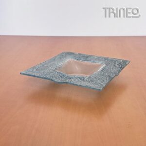 CENICERO VIDRIO CUADRADO GRANDE  (20CM X 20CM)