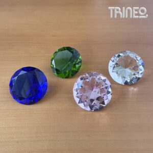 CRISTALES FORMA DIAMANTE X 4 (6CM ALTO)
